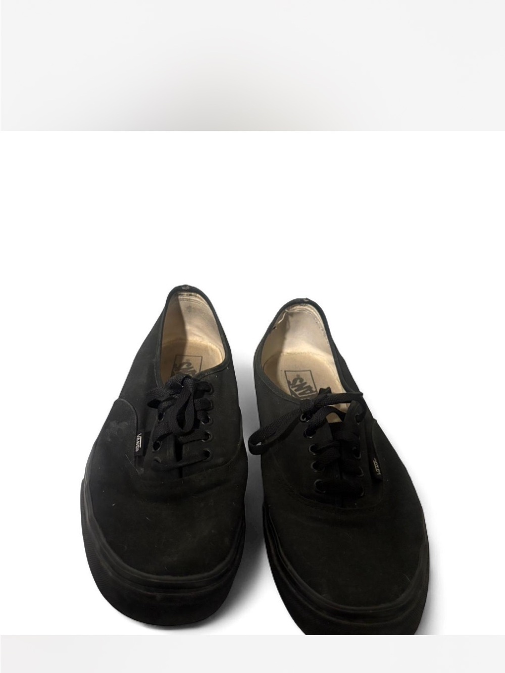 Vans Black Low-Top Canvas Lace-Up Sneakers